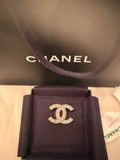 Chanel Pearl Crystal Brooch