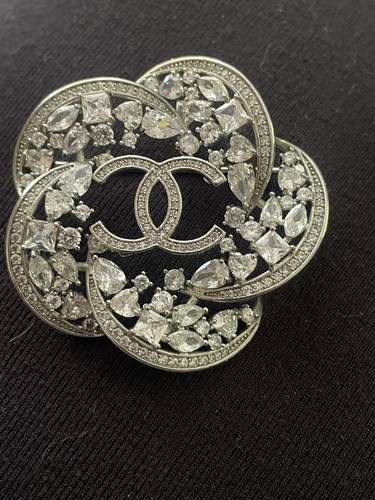 Chanel diamonte brooch - chanel,